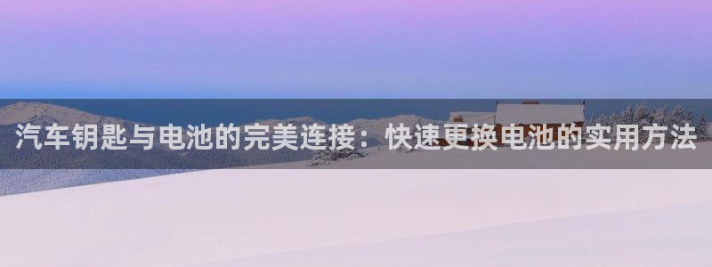 优发国际官网下载手机版：汽车钥匙与电池的完美连接：快速更换电池的实用方法